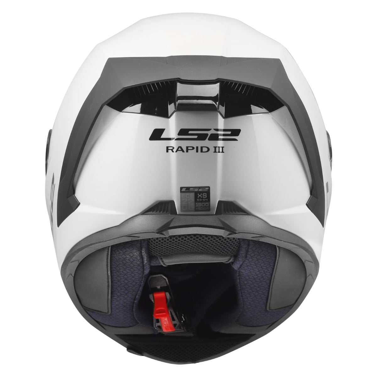 Rapid III Solid Full Face Motorcycle Helmet - Gloss White Product View
