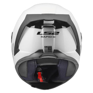 Rapid III Solid Full Face Motorcycle Helmet - Gloss White