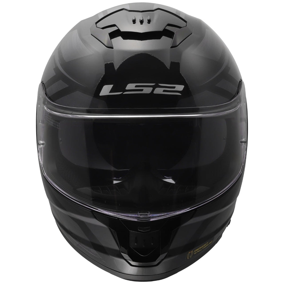 Helmet Stream II Fury Full Face Motorcycle Helmet with SunShield - Gloss Black/Gray Product View