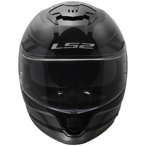 Helmet Stream II Fury Full Face Motorcycle Helmet with SunShield - Gloss Black/Gray