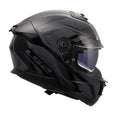 Helmet Stream II Fury Full Face Motorcycle Helmet with SunShield - Gloss Black/Gray Product View