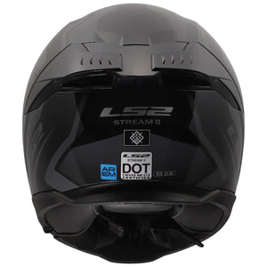 Helmet Stream II Fury Full Face Motorcycle Helmet with SunShield - Gloss Black/Gray
