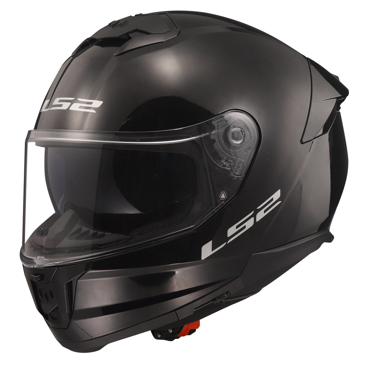 LS2 Stream II Solid Full Face Motorcycle Helmet with SunShield - Gloss Black