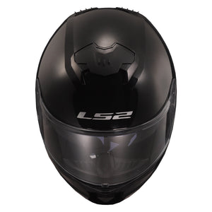 Helmet Stream II Solid Full Face Motorcycle Helmet with SunShield - Gloss Black