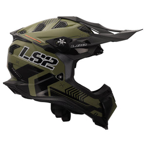 Helmet Subverter Evo Battalion Motocross Motorcycle Helmet - Gloss Green/Black