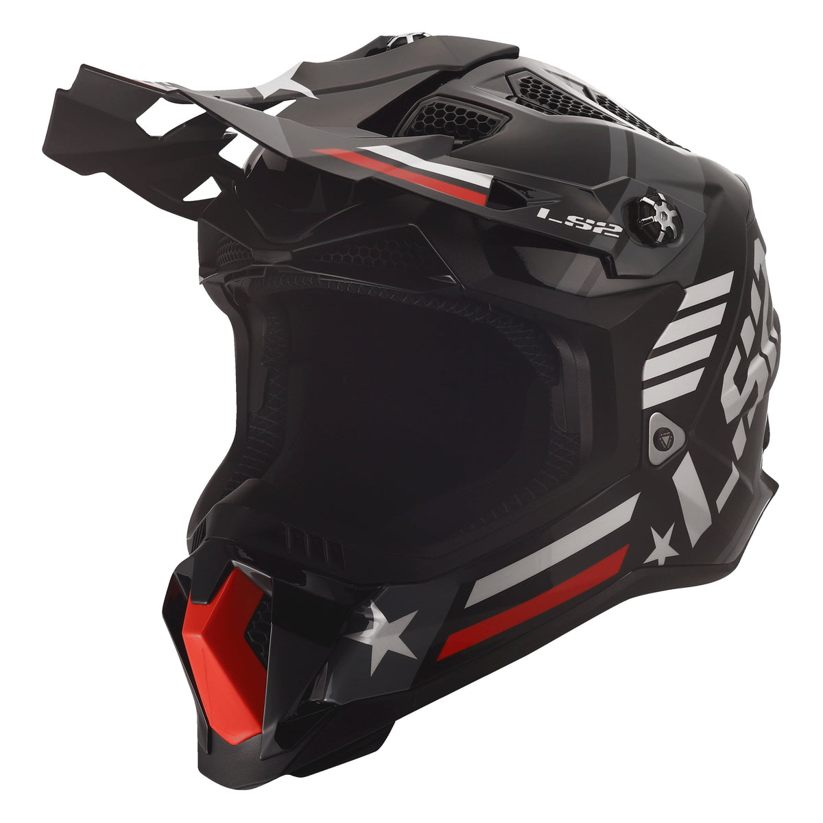 LS2 Subverter Evo Trooper Full Face Motocross Motorcycle Helmet – Gloss Black/White