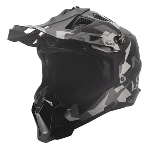 Helmet Subverter Evo Vector Motocross Helmet - Gloss Black/Gray/White