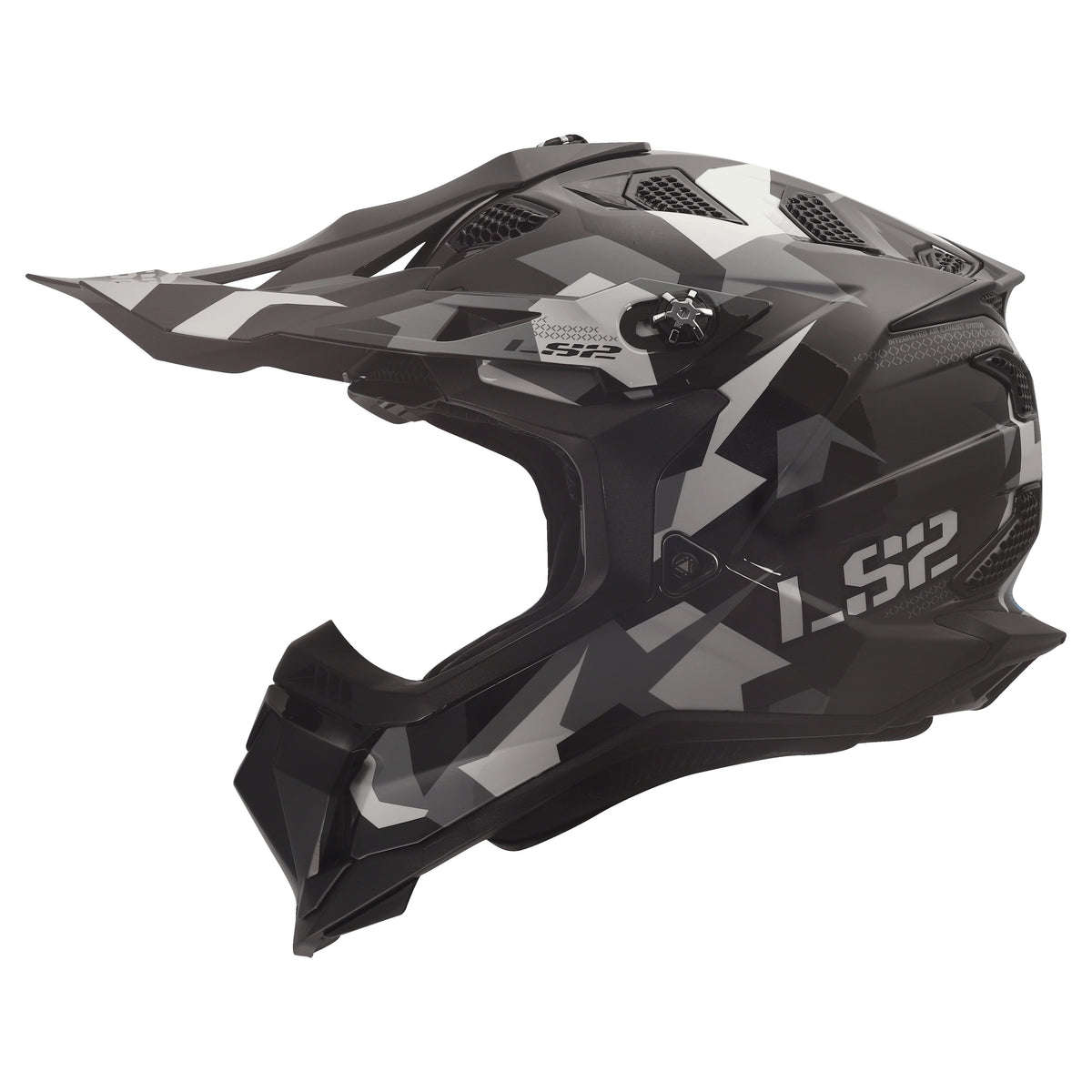 Helmet Subverter Evo Vector Motocross Helmet - Gloss Black/Gray/White Product View