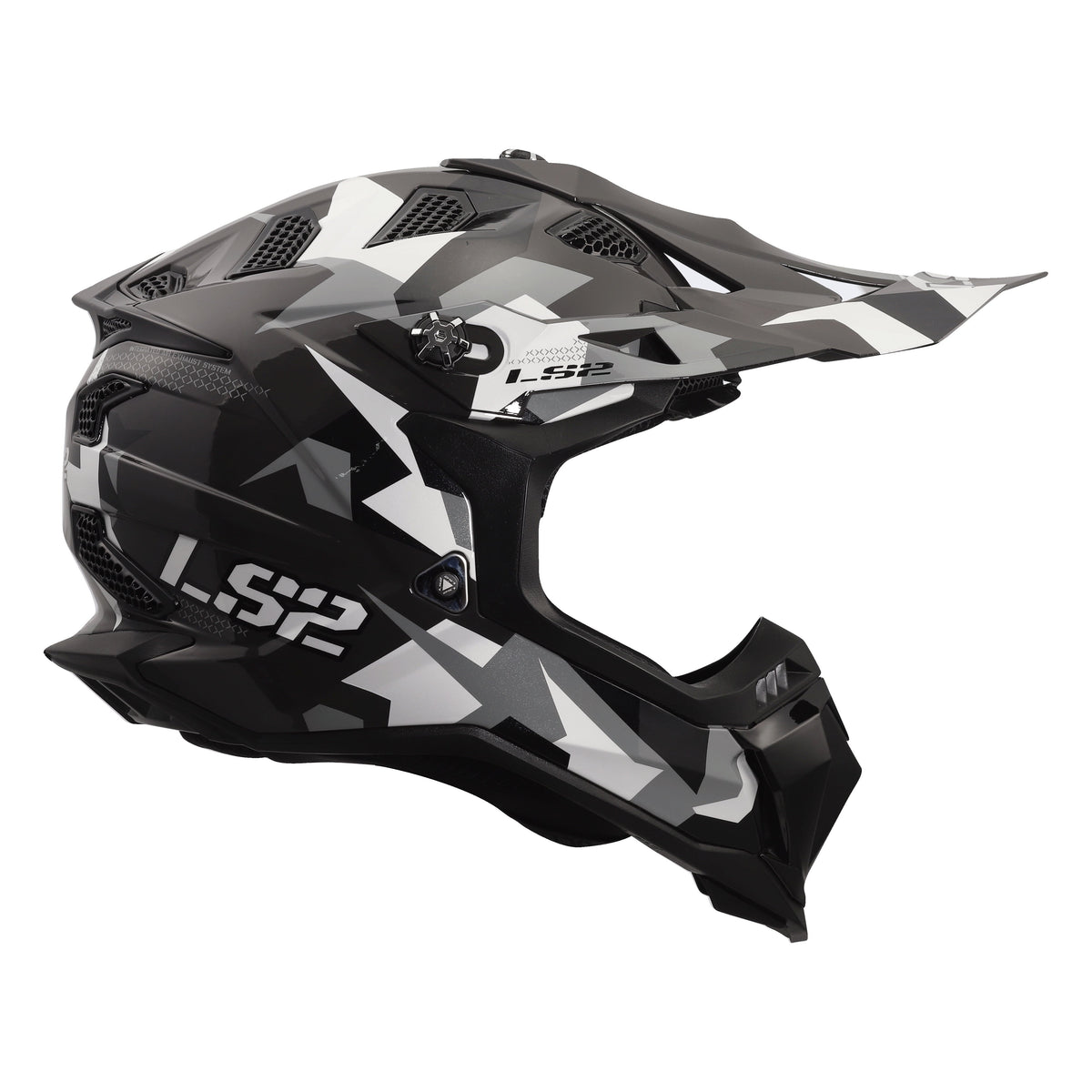 Helmet Subverter Evo Vector Motocross Helmet - Gloss Black/Gray/White Product View
