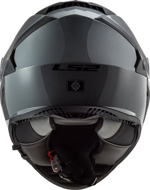 Helmet Assault Solid Full Face Motorcycle Helmet with SunShield - Gloss Battleship Gray