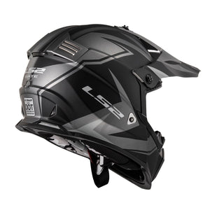 Gate TwoFace Full Face MX Helmet - Matte Gray/Black