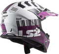 Helmet Gate Xcode Full Face MX Motorcycle Helmet - Gloss White/Violet Product View