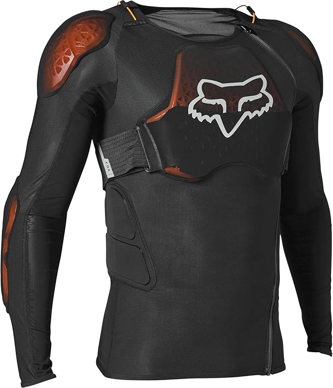 Front view of Fox Racing Baseframe Pro D3O Motocross Jacket with armor inserts