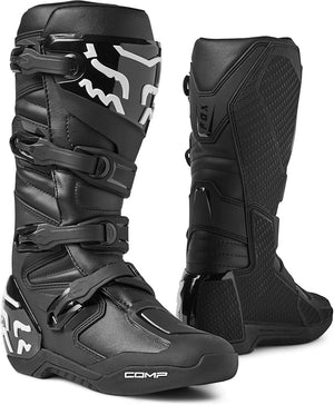 Fox Racing Comp Motocross Boots – Adult Dirt Bike Boots with Shin Plate & Four-Buckle Closure