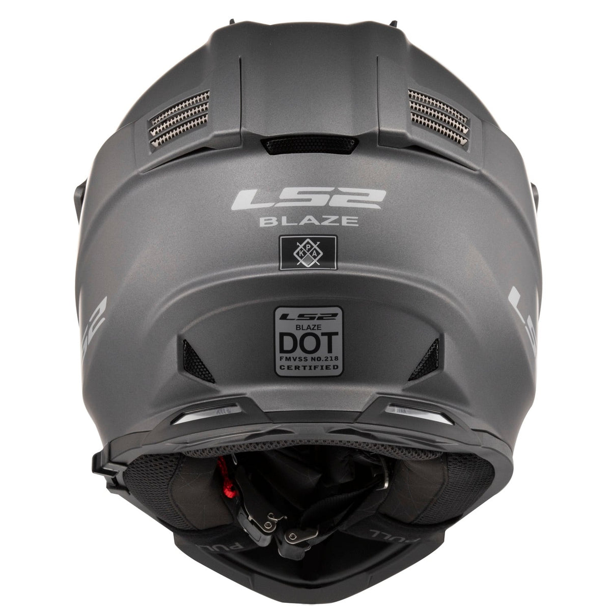 Blaze Solid Adventure Motorcycle Helmet with SunShield - Matte Titanium Product View