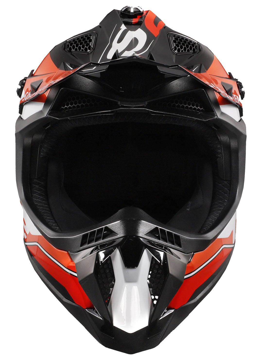 Helmet Subverter Evo Arched Full Face MX Motorcycle Helmet - Black/Yellow/Orange Product View