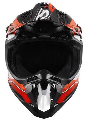 Helmet Subverter Evo Arched Full Face MX Motorcycle Helmet - Black/Yellow/Orange