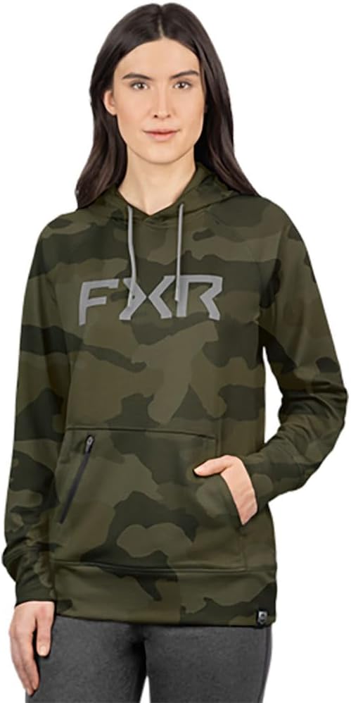 FXR riding hoodie with mesh panels and DWR finish