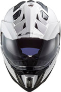 Explorer XT Solid Adventure Helmet with SunShield - Gloss White Product View