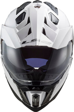 Explorer XT Solid Adventure Helmet with SunShield - Gloss White