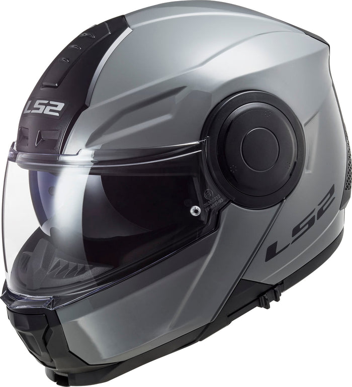 Horizon Solid Modular Motorcycle Helmet with SunShield - Gloss Battleship Gray Product View