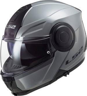 Horizon Solid Modular Motorcycle Helmet with SunShield - Gloss Battleship Gray