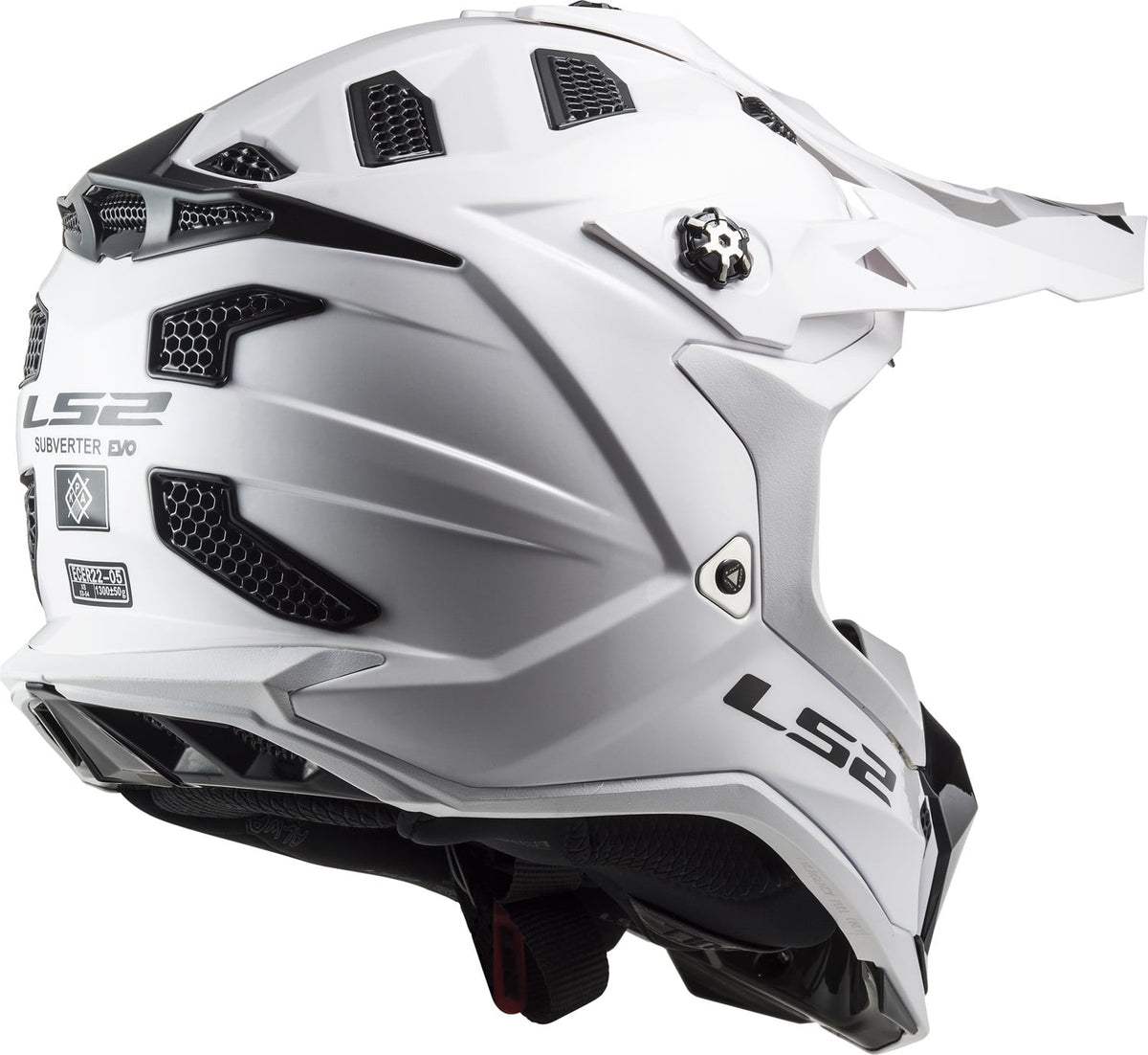 Helmet Subverter Evo Solid Full Face MX Motorcycle Helmet - Gloss White Product View