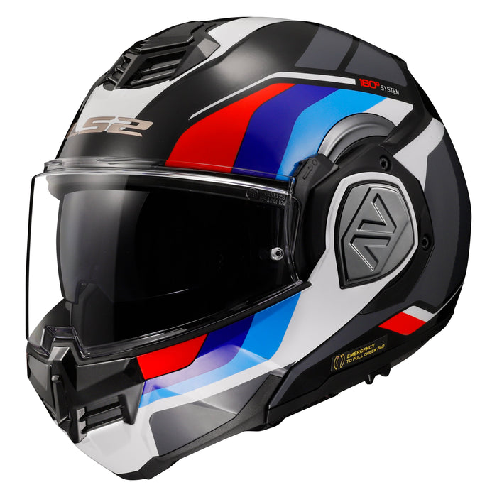 Advant Sport Modular Helmet with SunShield - Black/Blue/Red Product View