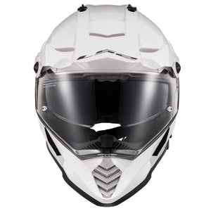 Blaze Solid Adventure Helmet with SunShield - Gloss White