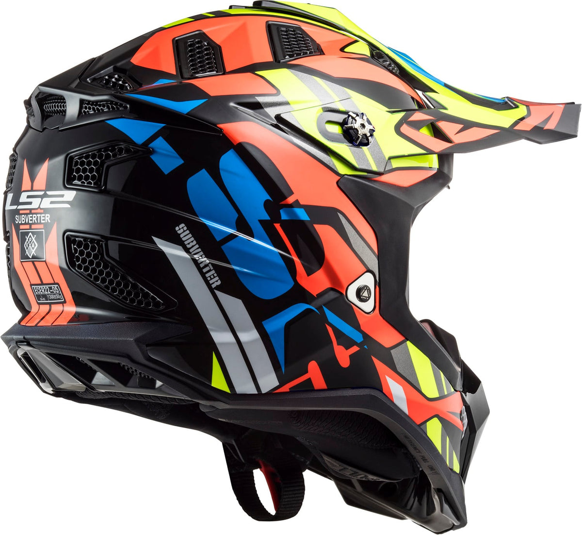 Helmet Subverter Evo Rascal Full Face MX Motorcycle Helmet - Gloss Black/Orange Product View