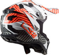 Helmet Subverter Evo Astro Full Face MX Motorcycle Helmet - Gloss White/Orange Product View