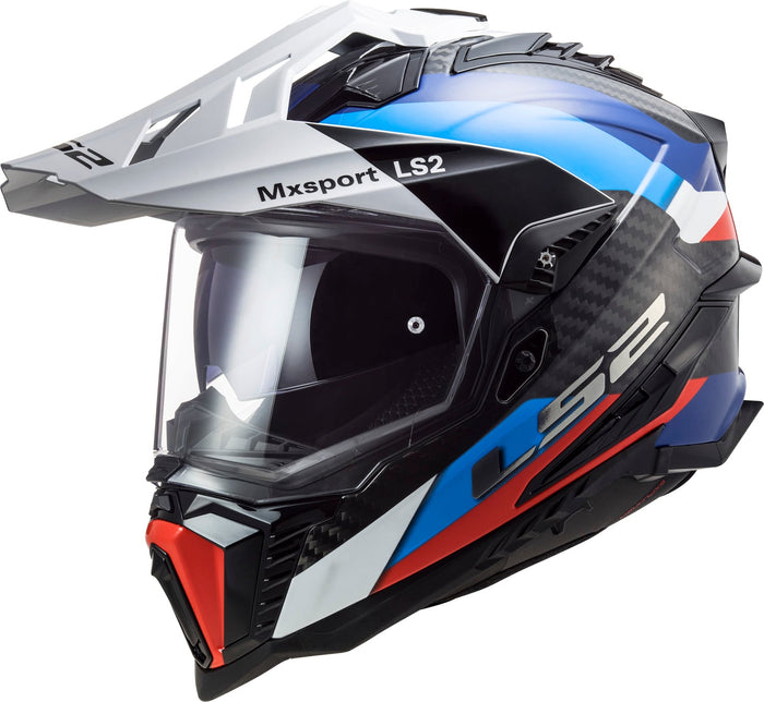 Helmet Explorer C Frontier Adventure Motorcycle Helmet with SunShield - Black/Blue Gloss Product View