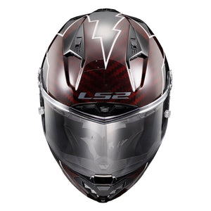 Thunder C Lightning Full Face Motorcycle Helmet - Red/Black Gloss