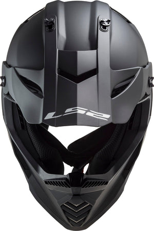 Helmet Gate Solid Full Face MX Motorcycle Helmet - Matte Black