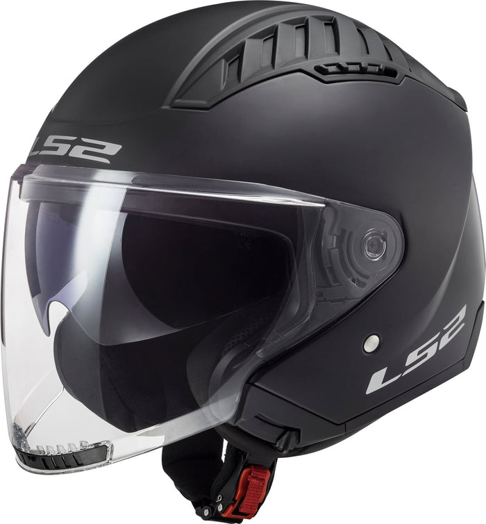 Copter Solid Open Face Motorcycle Helmet with SunShield - Matte Black Product View