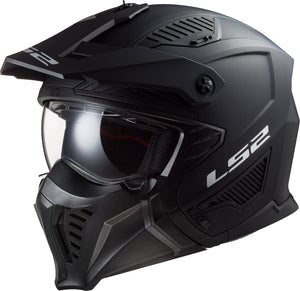 Drifter Solid Open Face Helmet with SunShield - Matte Black