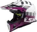 Helmet Gate Xcode Full Face MX Motorcycle Helmet - Gloss White/Violet Product View