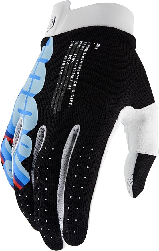 100% ITRACK Gloves System Black-Large