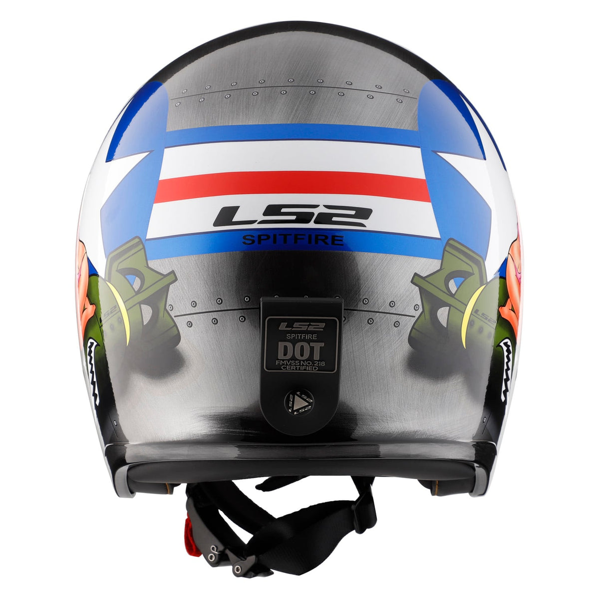 Spitfire Bomb Rider Open Face Helmet with SunShield - Brushed Alloy Finish Product View