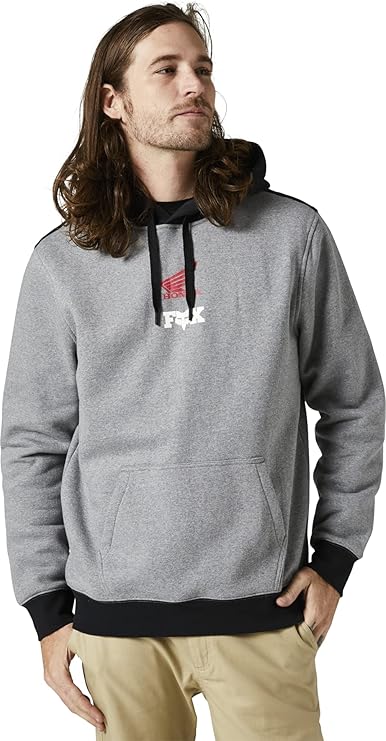 Fox Racing Men’s Honda Pullover Fleece Hoodie Front View"
