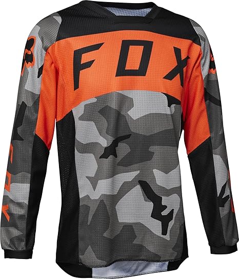 Fox Racing Kids Youth 180 Bnkr Motocross Jersey Grey Camo