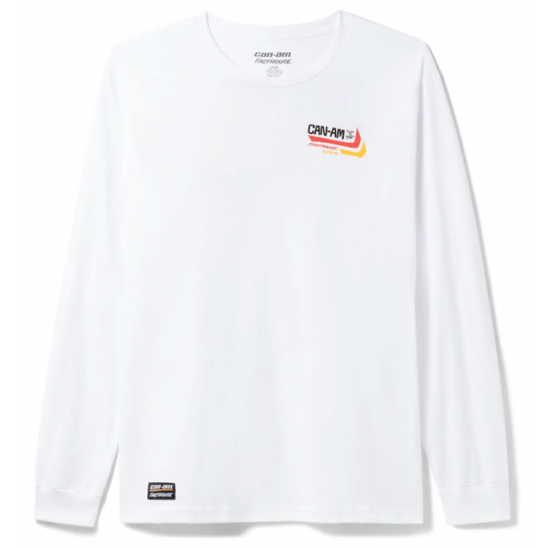 Men’s Can-Am x Fasthouse Desert Racer Long Sleeve Tee | White