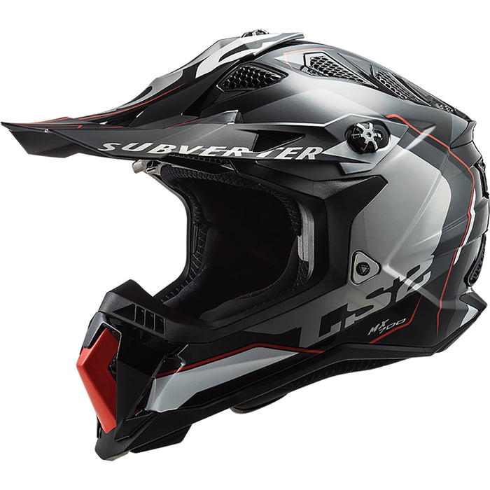 Helmet Subverter Evo Arched Full Face MX Motorcycle Helmet - Black/Red/Silver Product View