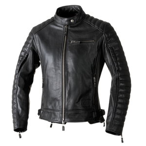 Cortech Hoyden Women’s Leather Motorcycle Jacket – Matte Black Cowhide Riding Jacket