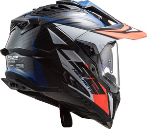 Helmet Explorer C Focus Adventure Motorcycle Helmet with SunShield - Gloss Blue/White/Red