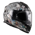 Helmet Assault Warrior Full Face Motorcycle Helmet with SunShield - Krome Silver/Black Product View