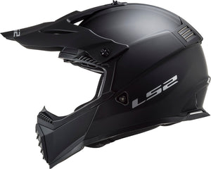 Helmet Gate Solid Full Face MX Motorcycle Helmet - Matte Black
