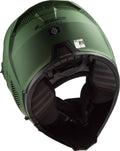Drifter Solid Open Face Helmet with SunShield - Matte Military Green Product View