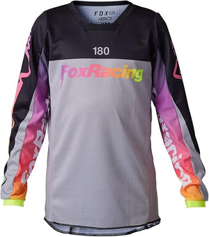 Fox Racing Boys' 180 Youth Statk Motocross Jersey – Lightweight, Moisture-Wicking MX Jersey