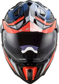 Helmet Explorer C Focus Adventure Motorcycle Helmet with SunShield - Gloss Blue/White/Red Product View